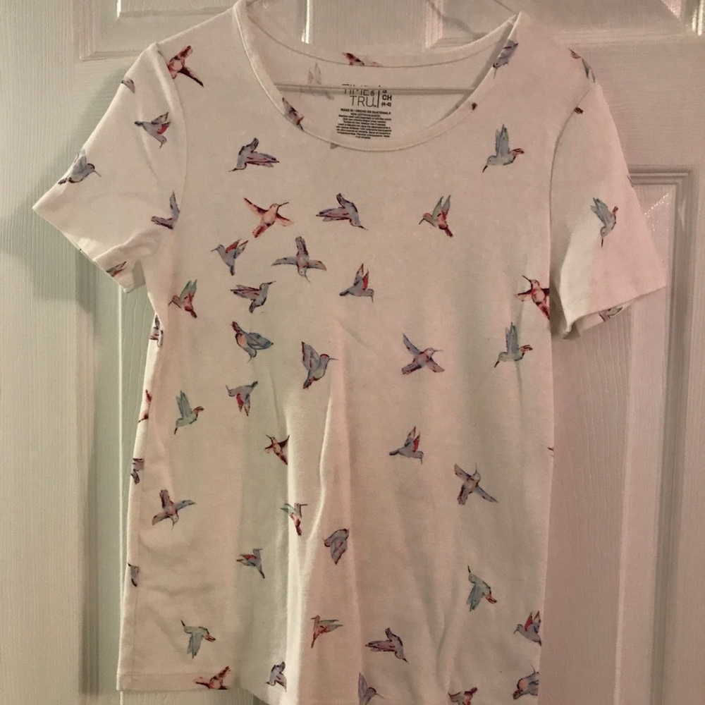 NWOT Time and Tru T-shirt with Birdies